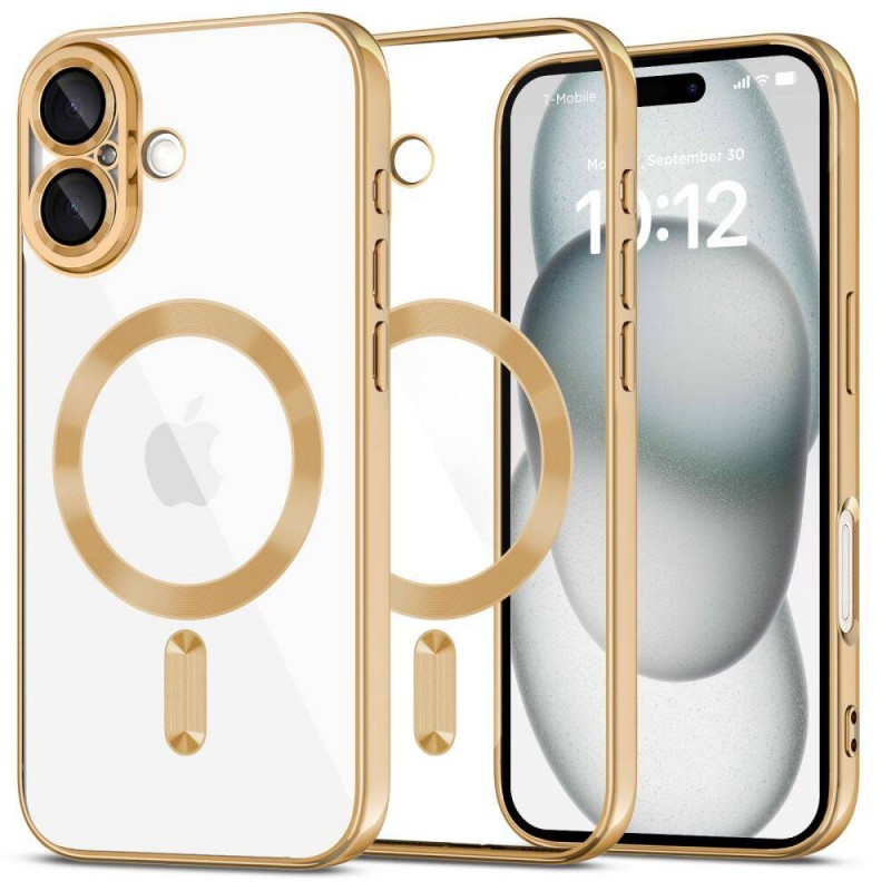 Capa Iphone 16 MAGFLEX MAGSAFE SHINY GOLD