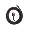 Baseus Cafule Micro‑USB 2.4A - Preto e vermelho