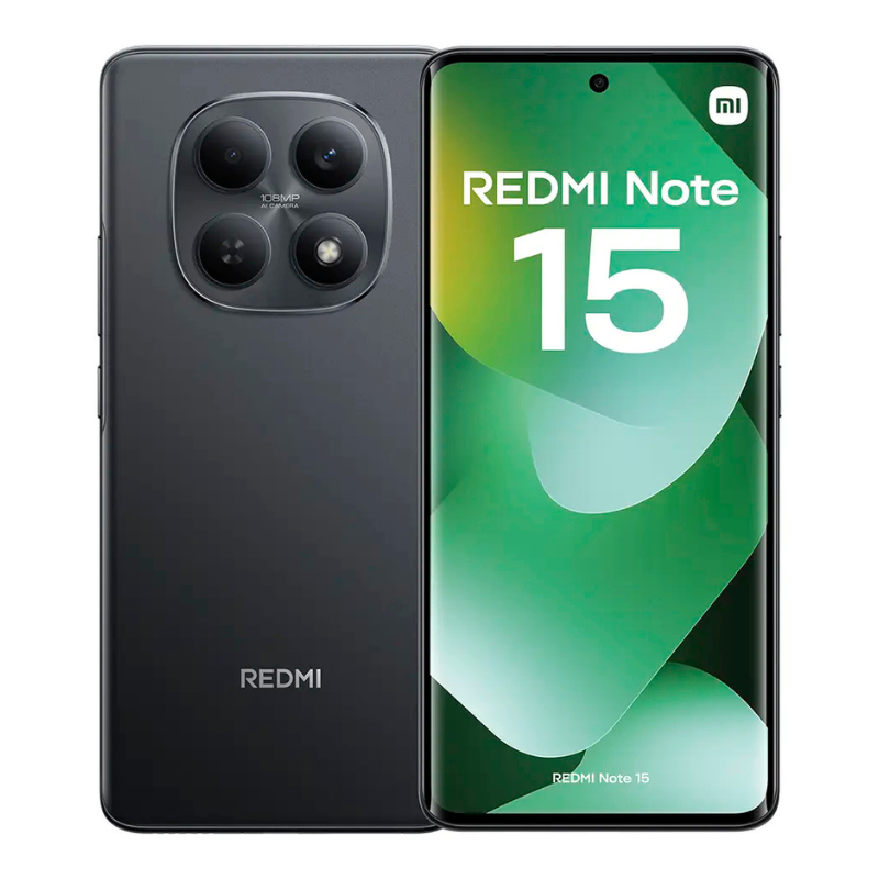 Xiaomi Redmi Note 15 - Preto - Frente e traseira