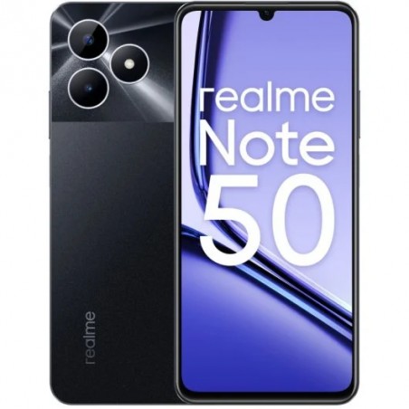 Realme Note 50 - Midnight Black - Frente e traseira