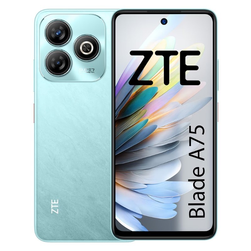 ZTE Blade A75 -Aqua Green - Frente e traseira