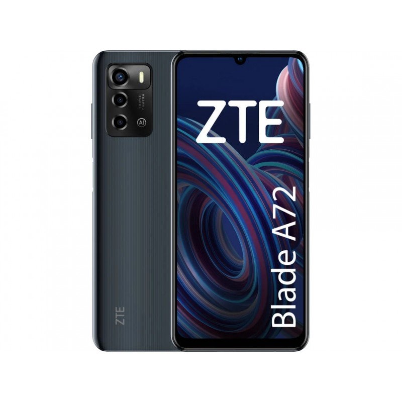 ZTE Blade A72 - Space Black - Frente e traseira